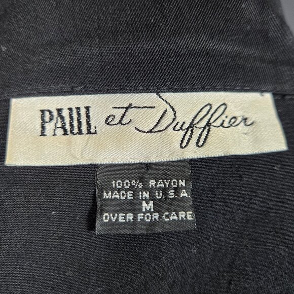 Vintage 80s 90s Oversized Blazer size M Black White Abstract Swirl Art to Wear - Picture 8 of 9